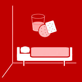 eat and drink on the sleeping room